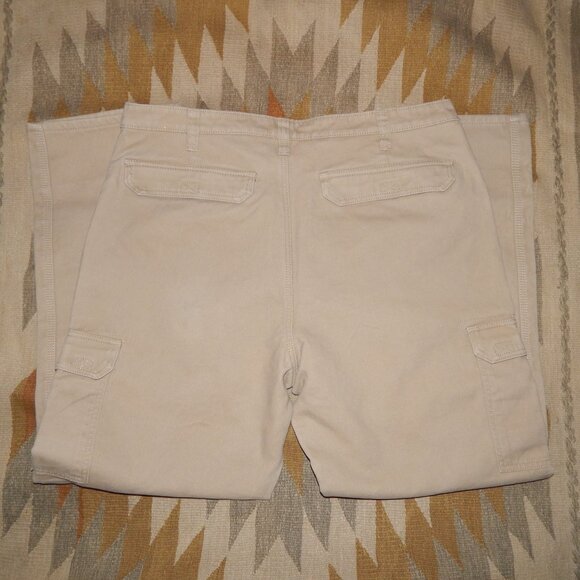 Stanley 38 x 32 (measure 31) Tan 100% Cotton Shell - Flannel Lined Cargo Pants - Picture 6 of 7